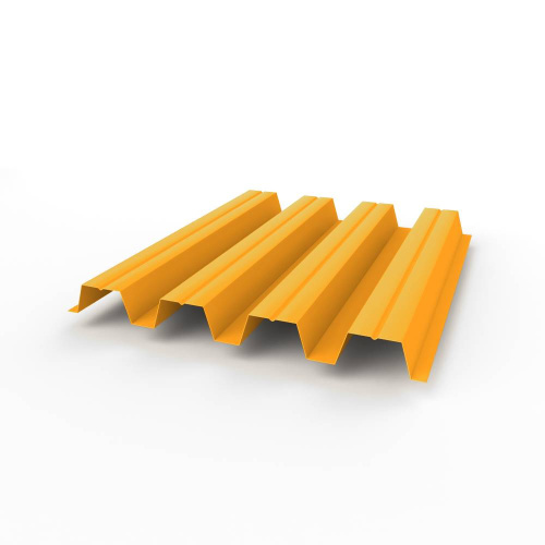 Профнастил оцинкованный с полимерным покрытием полиэстер Н57 buildstor 0,65х801мм RAL 2007 Люминесцентный ярко-оранжевый