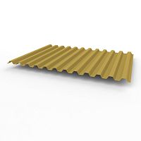 Профнастил оцинкованный с полимерным покрытием полиэстер С21 buildstor 0,55х1051мм RAL 1024 Охра жёлтая