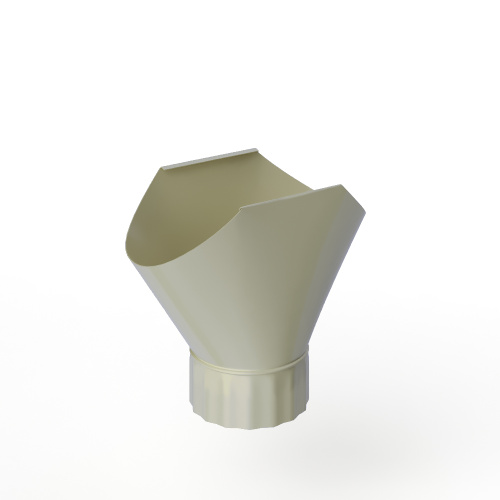 Воронка желоба оцинкованная накладная порошок ф150мм RAL 7032