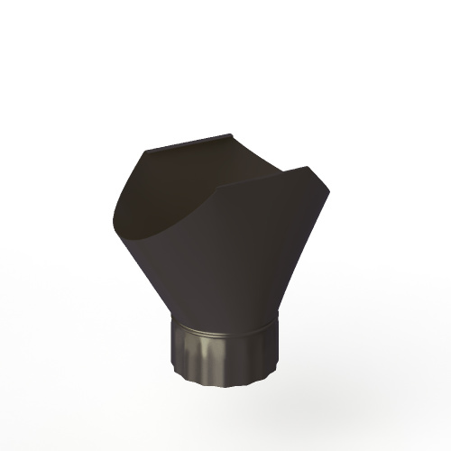 Воронка желоба оцинкованная накладная порошок ф220мм RAL 8019