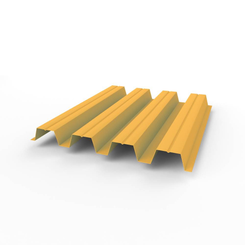 Профнастил оцинкованный с полимерным покрытием полиэстер Н57 buildstor 0,65х801мм RAL 1017 Шафраново-жёлтый