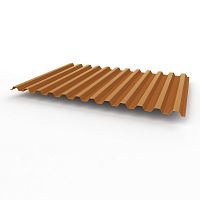 Профнастил оцинкованный с полимерным покрытием полиэстер С21 buildstor 0,55х1051мм RAL 8023 Оранжево-коричневый
