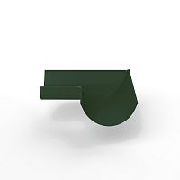 Угол 90 градусов водосточного желоба оцинкованный порошок ф120х400х400мм RAL 6020