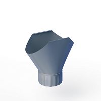 Воронка желоба оцинкованная накладная порошок ф150мм RAL 9006