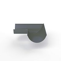 Угол 90 градусов водосточного желоба оцинкованный порошок ф220х400х400мм RAL 7005