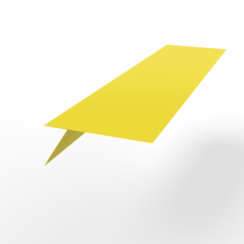 Карнизная планка RAL 1018 оцинкованная с порошковым покрытием 0,45 мм