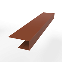 J-Профиль 18 мм RAL 8004 оцинкованный с порошковым покрытием 0,7 мм