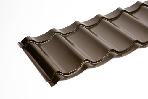 Металлочерепица Монтеррей классик оцинкованная с полимерным покрытием 0.45x1180мм  RR 32 фото 10