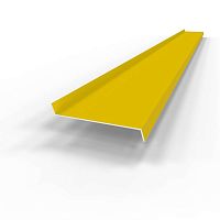 Отлив оконный оцинкованный c порошковым покрытием 0,7мм ширина более 625 мм RAL 1021