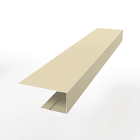 Планка завершающая оцинкованная с порошковым покрытием 0,45мм ширина менее 625 мм RAL 1015