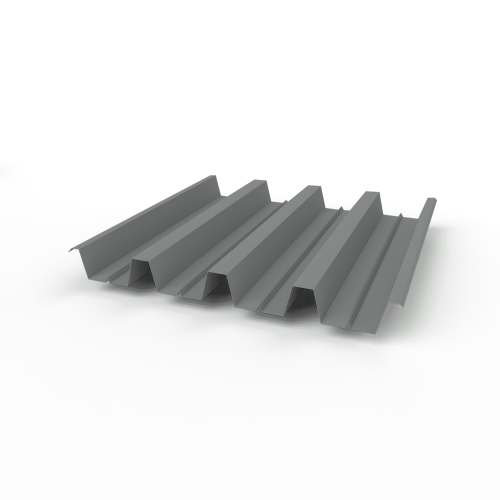 Профнастил Н60 (RAL 7037) 0,6х845мм оцинкованный, с полимерным покрытием (Полиэстер)
