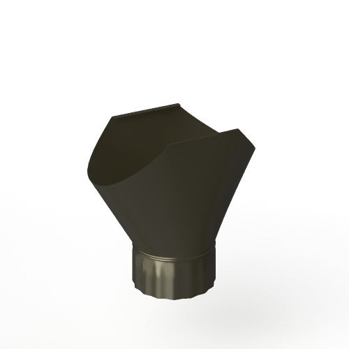 Воронка желоба оцинкованная накладная порошок ф150мм RAL 6022