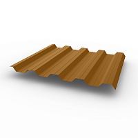 Профнастил НС44 (RAL 8001) 0,45х1047мм оцинкованный, с полимерным покрытием (Полиэстер)