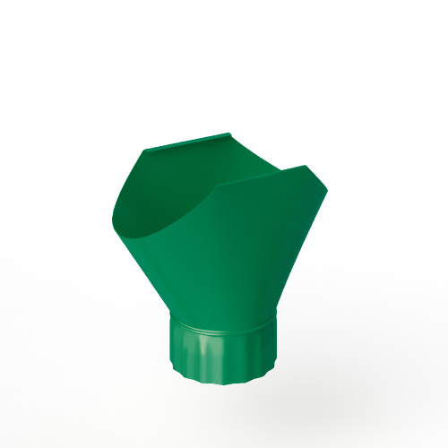 Воронка желоба оцинкованная накладная порошок ф120мм RAL 6024