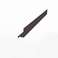 Планка примыкания боковая оцинкованная с порошковым покрытием 0,45мм ширина более 625 мм RAL 8017