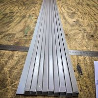 Планка примыкания боковая оцинкованная с порошковым покрытием 0,45мм ширина менее 625 мм RAL 3011