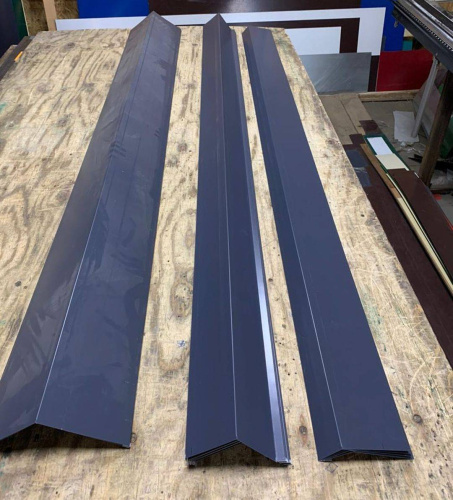 Планка примыкания для мягкой кровли оцинкованная с порошковым покрытием 0,45мм RAL 6002 фото 4