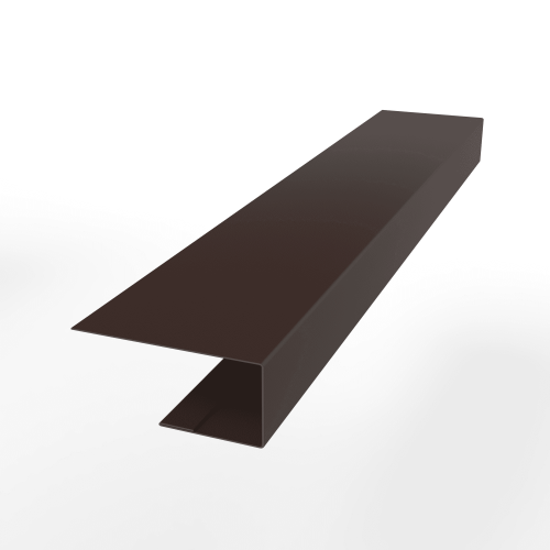 J-Профиль 18 мм RAL 8017 оцинкованный с порошковым покрытием 0,7 мм