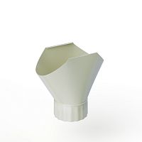 Воронка желоба оцинкованная накладная порошок ф150мм RAL 9002