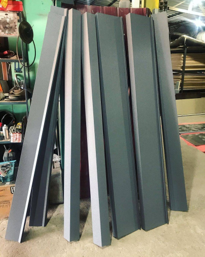 Планка ветровая двойная завальцовка оцинкованная с порошковым покрытием 0,45мм RAL 6005 фото 4