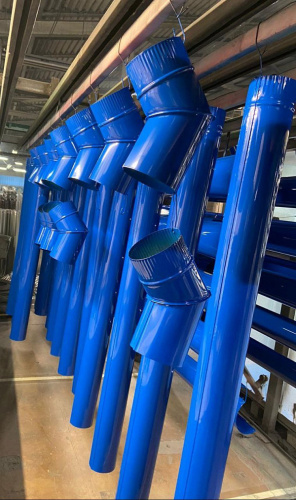 Колено водосточное оцинкованное порошок ф180мм RAL 5005