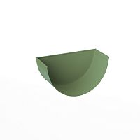 Заглушка желоба водосточного оцинкованная порошок ф120мм RAL 6021