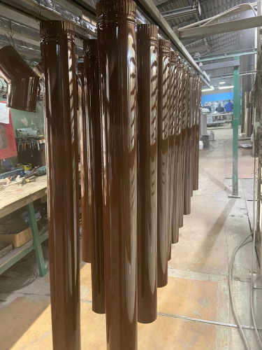 Труба водосточная оцинкованная порошок ф120х1250мм RAL 8016 Труба водосточная оцинкованная порошок ф120х1250мм RAL 8016