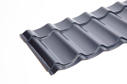 Металлочерепица Монтеррей классик оцинкованная с полимерным покрытием 0.4x1180мм  RAL 7004 фото 8