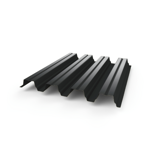 Профнастил Н75 - 0,6 (RAL 7021) с полимерным покрытием (полиэстер)