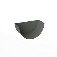 Заглушка желоба водосточного оцинкованная порошок ф120мм RAL 7005