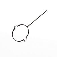 Крепление водосточный трубы сварное оцинкованное порошок ф150х10х250мм RAL 8019