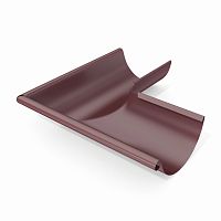 Угол желоба 90гр. внешний оцинкованный Grand Line Optima ф125х345мм RAL 3005