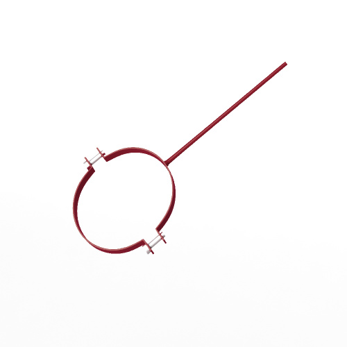 Крепление водосточный трубы сварное оцинкованное порошок ф220х10х250мм RAL 3003 Крепление водосточный трубы сварное оцинкованное порошок ф220х10х250мм RAL 3003