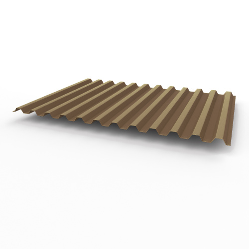 Профнастил оцинкованный с полимерным покрытием полиэстер С21 buildstor 0,65х1051мм RAL 8025 Бледно-коричневый Профнастил оцинкованный с полимерным покрытием полиэстер С21 buildstor 0,65х1051мм RAL 8025 Бледно-коричневый