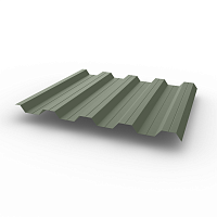 Профнастил НС44 (RAL 7033) 0,8х1047мм оцинкованный, с полимерным покрытием (Полиэстер)