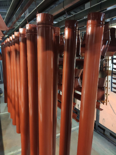 Труба водосточная оцинкованная порошок ф140х1250мм RAL 2013 Труба водосточная оцинкованная порошок ф140х1250мм RAL 2013