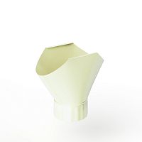 Воронка желоба оцинкованная накладная порошок ф120мм RAL 9010