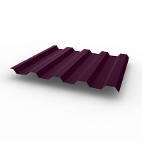 Профнастил НС44 (RAL 4007) 0,8х1047мм оцинкованный, с полимерным покрытием (Полиэстер)