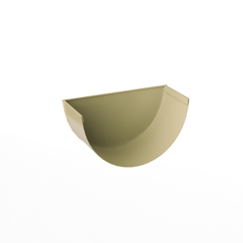 Заглушка желоба водосточного оцинкованная порошок ф120мм RAL 1015 Заглушка желоба водосточного оцинкованная порошок ф120мм RAL 1015