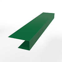 Планка завершающая оцинкованная с порошковым покрытием 0,45мм ширина менее 625 мм RAL 6029