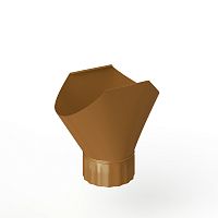 Воронка желоба оцинкованная накладная порошок ф220мм RAL 8001