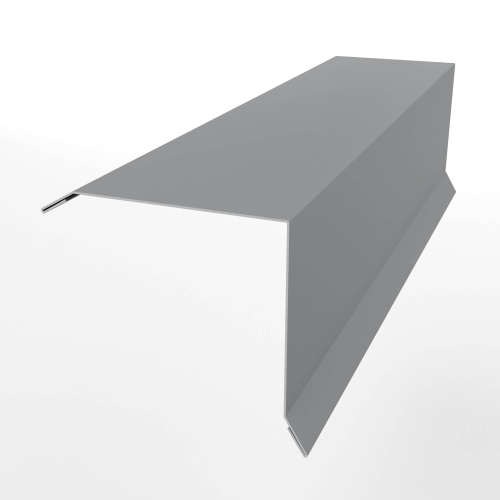 Планка примыкания нижняя для кровли оцинкованная с порошковым покрытием 0,45мм ширина менее 625 мм RAL 7004