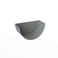 Заглушка желоба водосточного оцинкованная порошок ф120мм RAL 7045