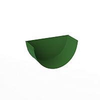 Заглушка желоба водосточного оцинкованная порошок ф120мм RAL 6010