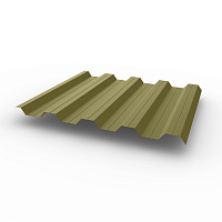 Профнастил НС44 (RAL 1020) 0,65х1047мм оцинкованный, с полимерным покрытием (Полиэстер)