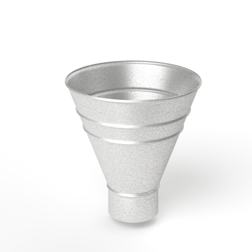 Воронка водосточная водосборная оцинкованная ф125х350мм