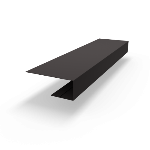 j планка RAL 8019 оцинкованная c порошковым покрытием 0,45мм