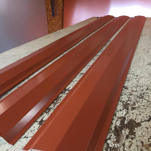 Планка примыкания в штробу для кровли оцинкованная с порошковым покрытием 0,45мм RAL 5005 фото 4