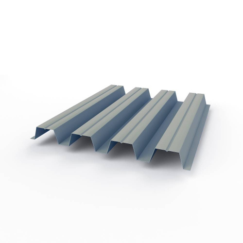 Профнастил оцинкованный с полимерным покрытием полиэстер Н57 buildstor 0,65х801мм RAL 9006 Бело-алюминиевый