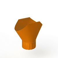 Воронка желоба оцинкованная накладная порошок ф150мм RAL 2000